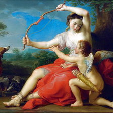 Схема вышивки «Диана и Купидон»