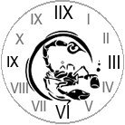 Схема вышивки «Часы скорпион»