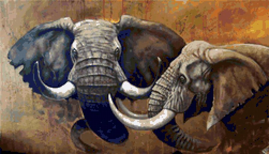 серия Африка - слоны, животные - предпросмотр