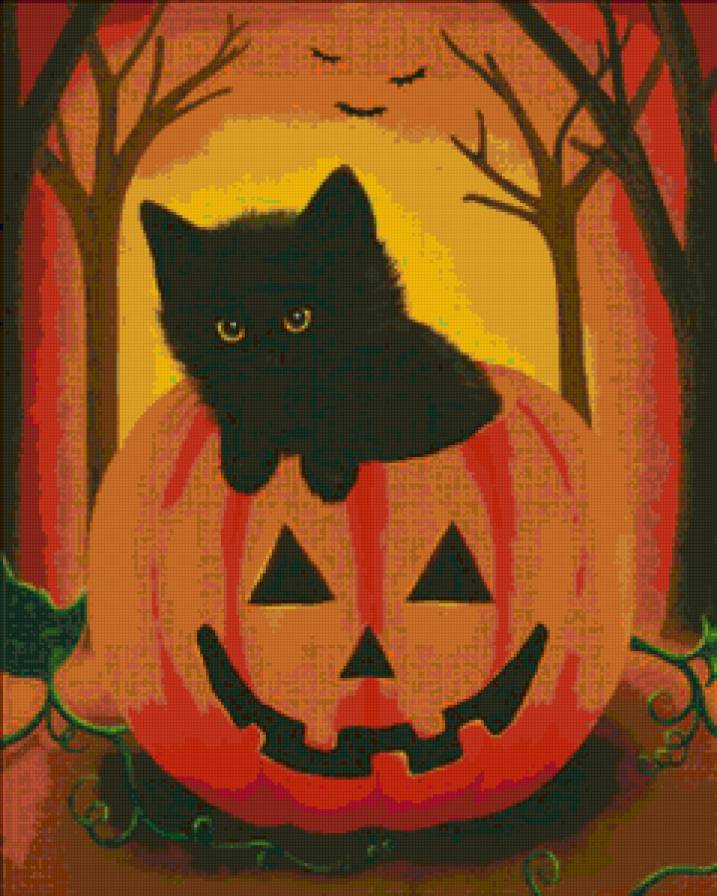 Хэллоуин котенка - кошка - предпросмотр
