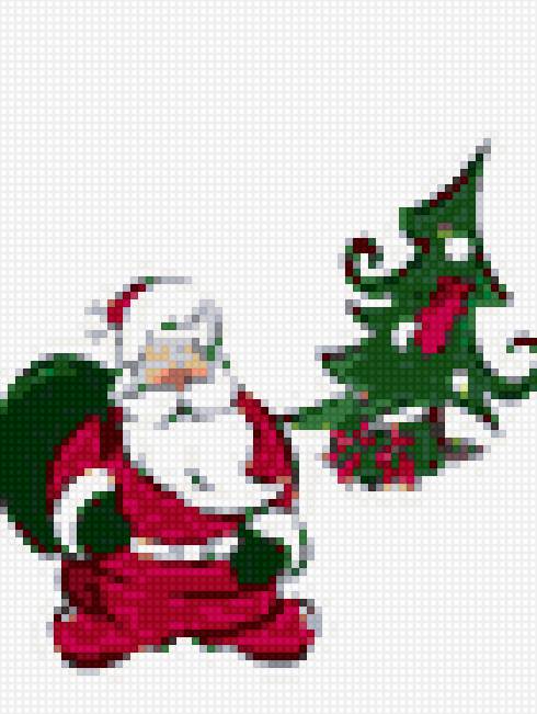 дед мороз - зима, новый год, дед мороз, елка - предпросмотр