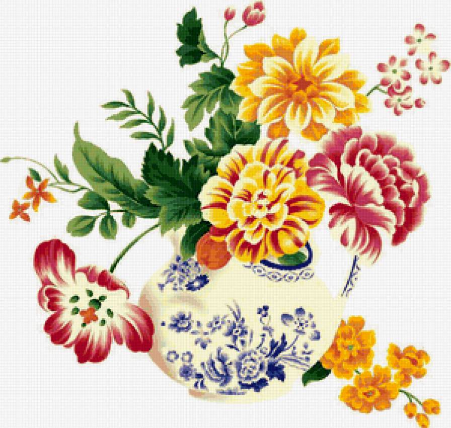 Цветы в вазе - цветок, ваза, цветы, букет - предпросмотр