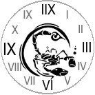 Оригинал схемы вышивки «Часы  и скорпион» (№133103)