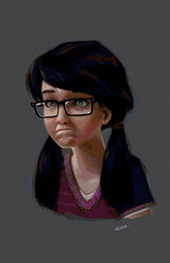 Девочка в очках - девушка, лицо - предпросмотр