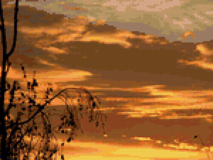 На закате - заход солнца, природа, закат - предпросмотр