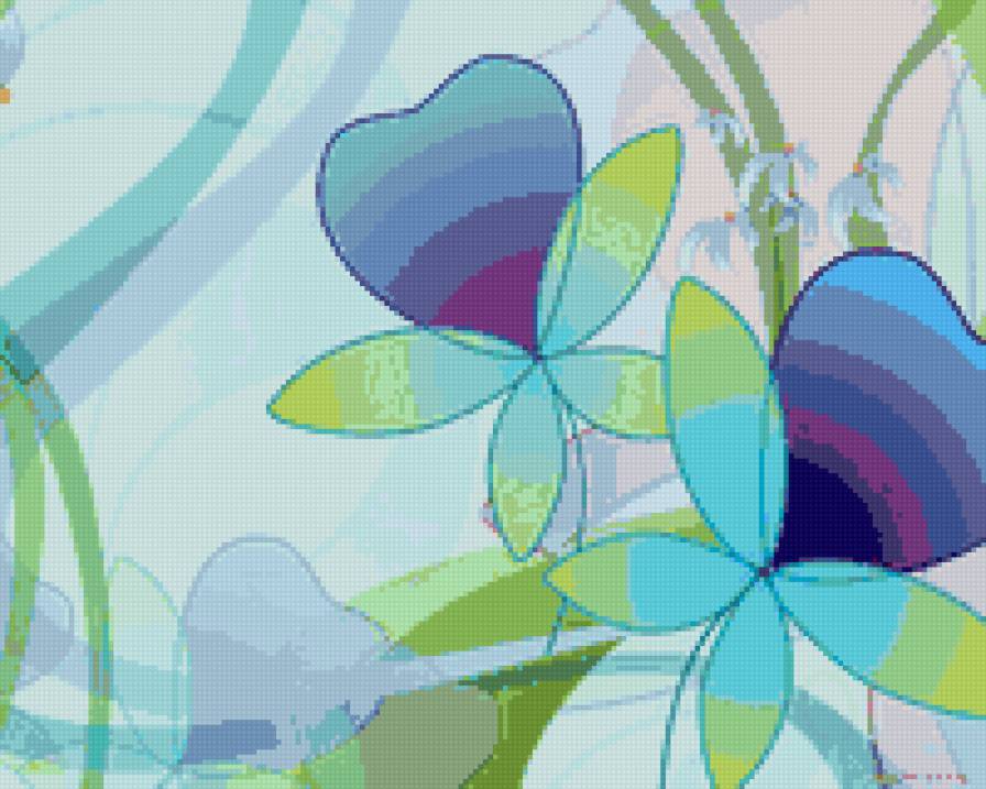 подушка - цветы - предпросмотр