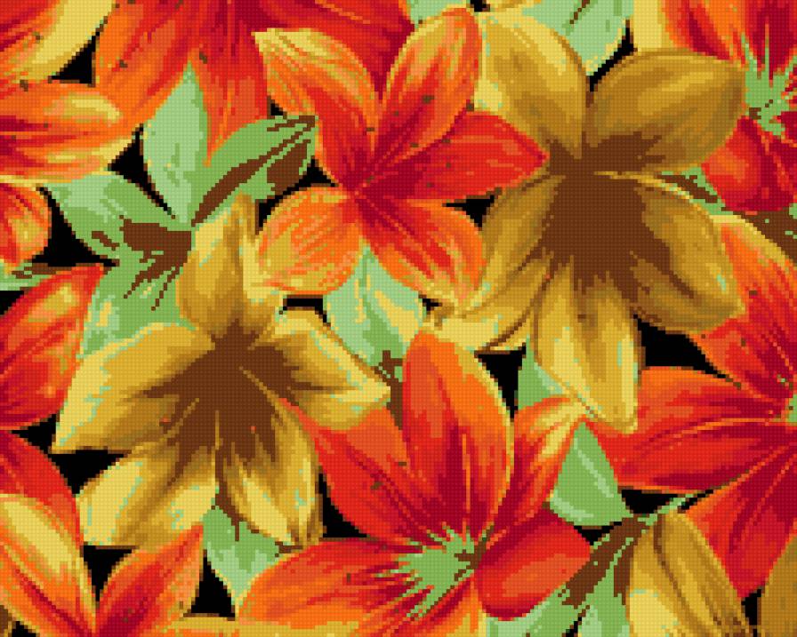 подушка - цветы - предпросмотр