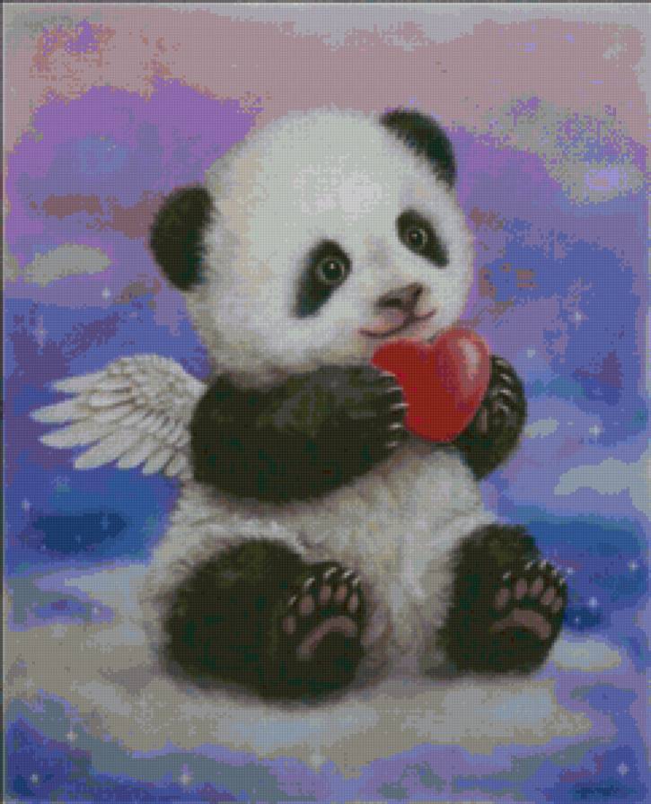 Panda сердца - животное - предпросмотр