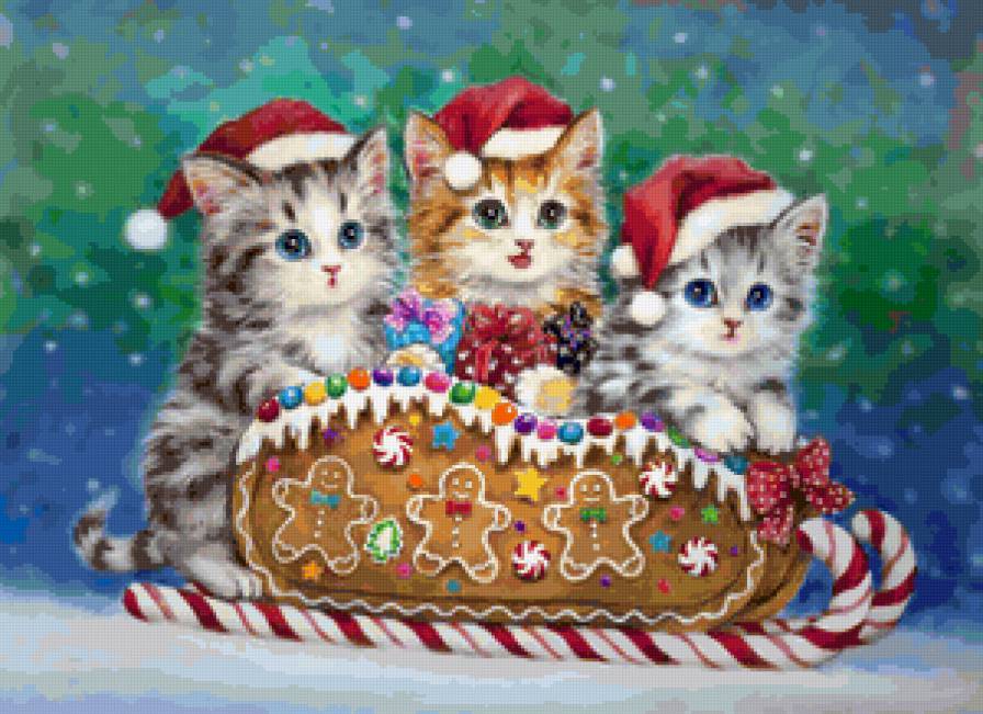 Gingerbread Sleigh - кошка - предпросмотр