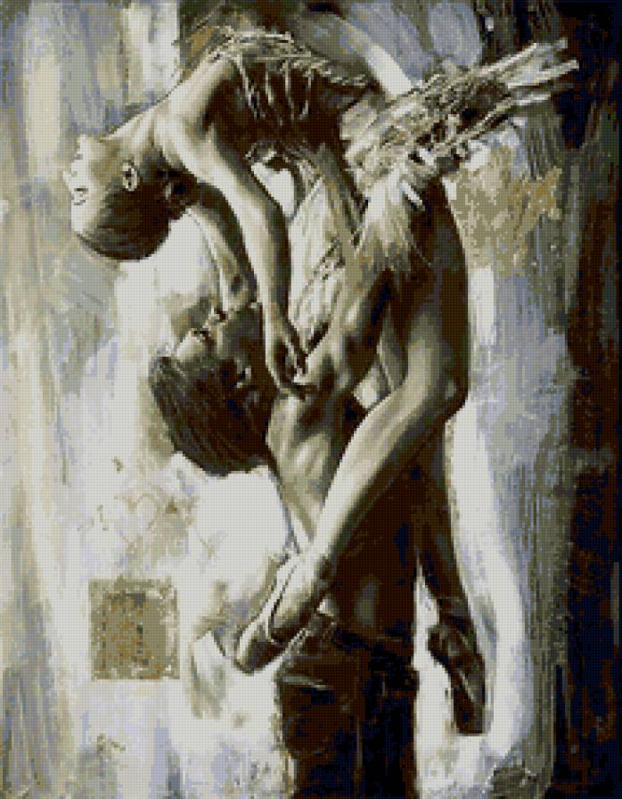 двое - черно-белое, танец, страсть, балет, танцы, пара, нежность, балерина - предпросмотр