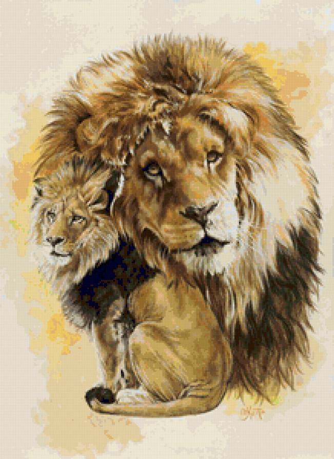 Серия "Большие кошки" - животные, кошки, львы - предпросмотр