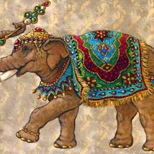 Оригинал схемы вышивки «слон» (№134755)