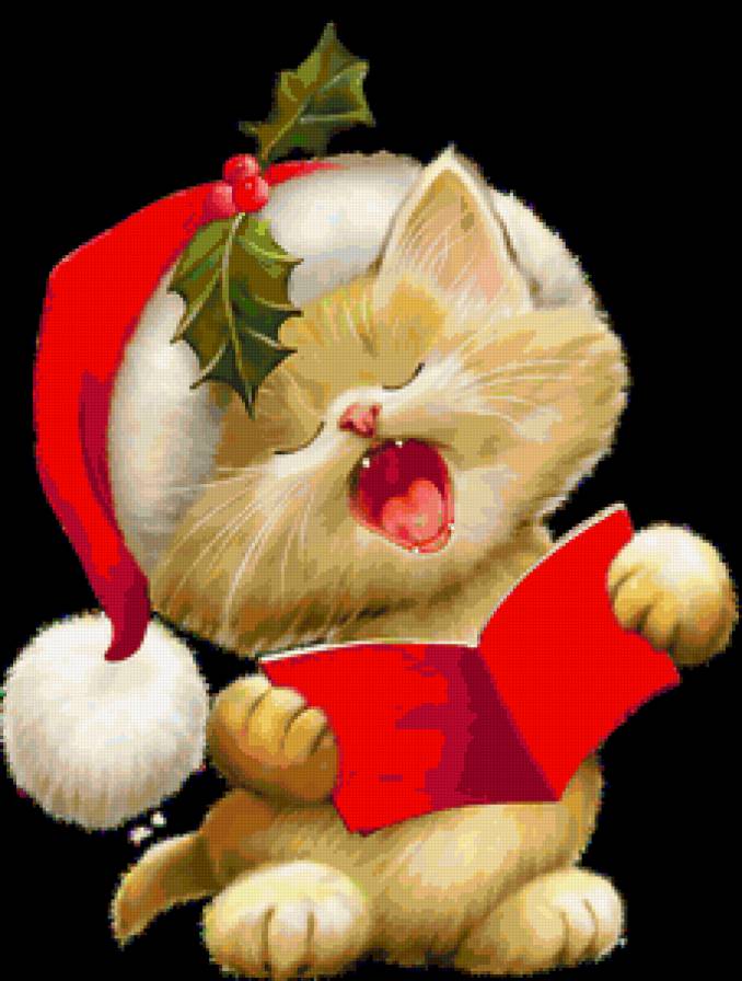 Детские картинки "Котик певец" - детская картинка, котик - предпросмотр