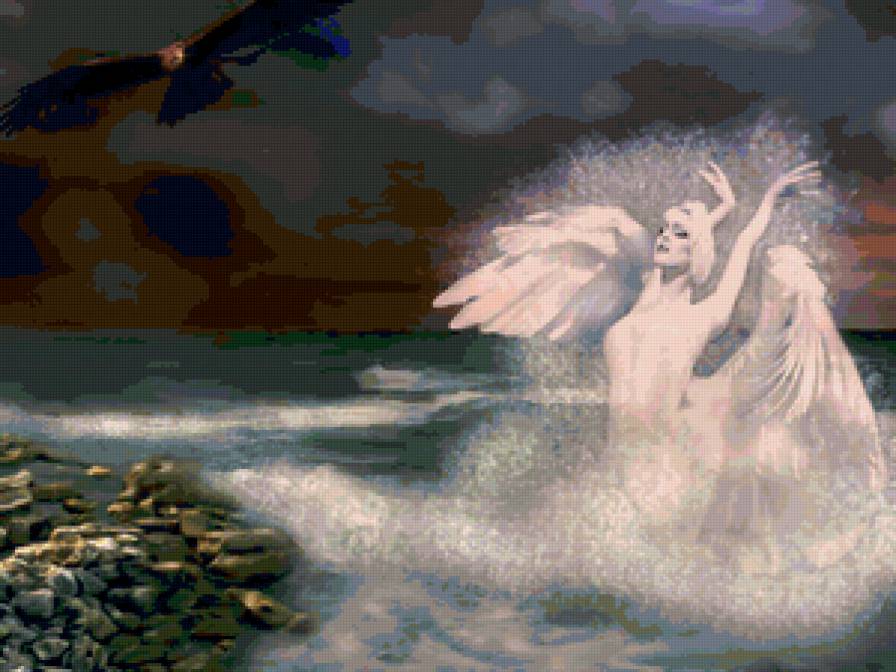 №134816 - птицы, картины, лебедь - предпросмотр