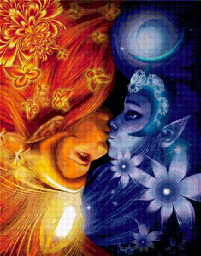 №134818 - люди, инь янь, маски - предпросмотр