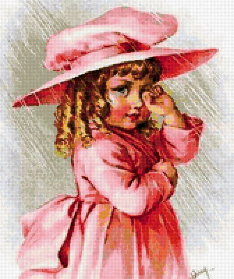 девочка в шляпке - предпросмотр