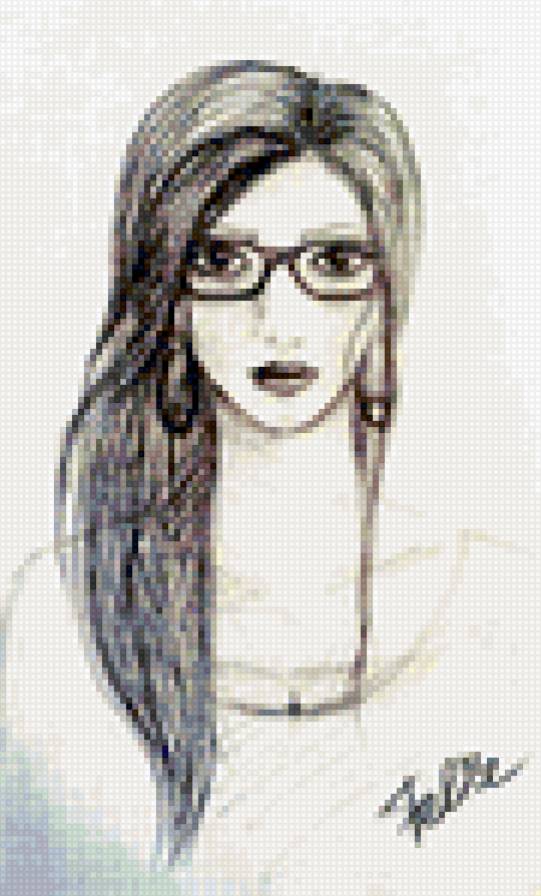 Девушка в очках - предпросмотр