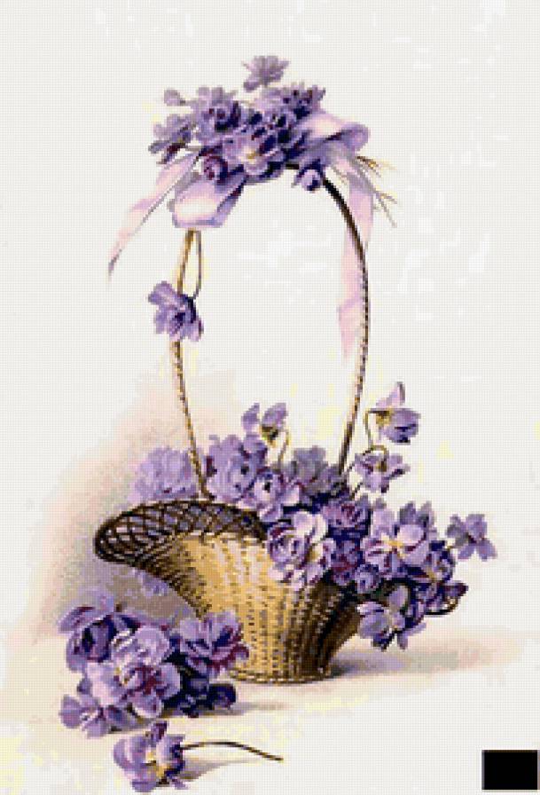 корзинка с цветами - цветы, цветок, корзинка - предпросмотр