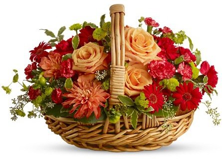Корзина с цветами - цветы - оригинал