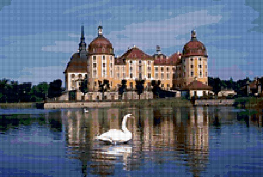 Замок на воде - озеро, замок - предпросмотр