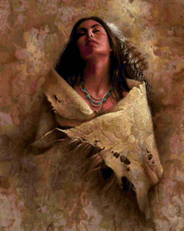 №136219 - индеец, девушка, индеанка - предпросмотр