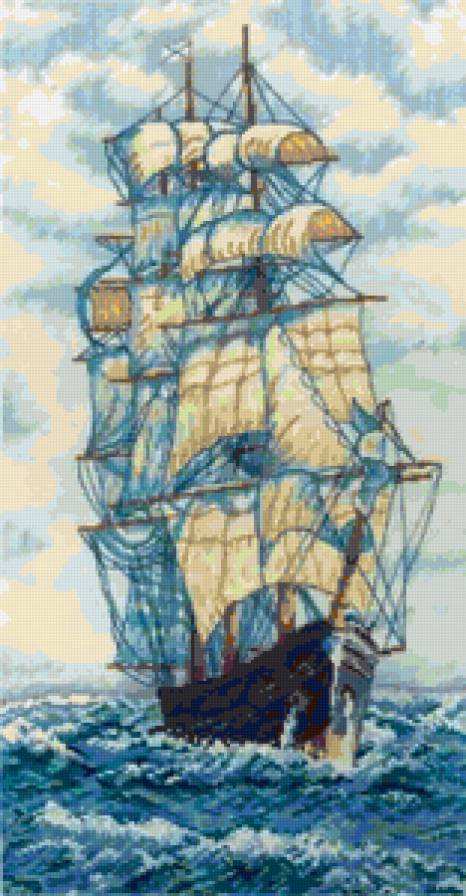 Парусник - корабль, парус, море - предпросмотр