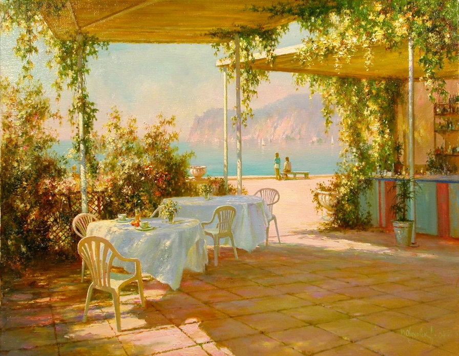 вид на море - природа, горы, море, пейзаж, лето, крым - оригинал