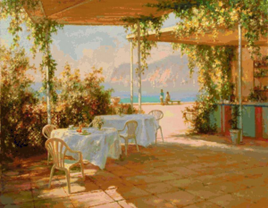 вид на море - пейзаж, море, горы, лето, крым, природа - предпросмотр