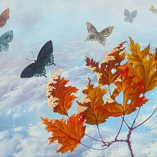 Схема вышивки «Осенний вальс бабочек»
