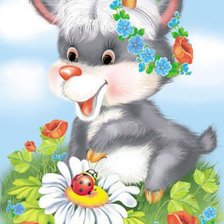 Схема вышивки «забавный теленок»