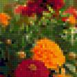 Предпросмотр схемы вышивки «Бархатцы на фоне» (№136725)