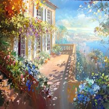 Схема вышивки «вилла»