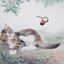 Схема вышивки «кошки»