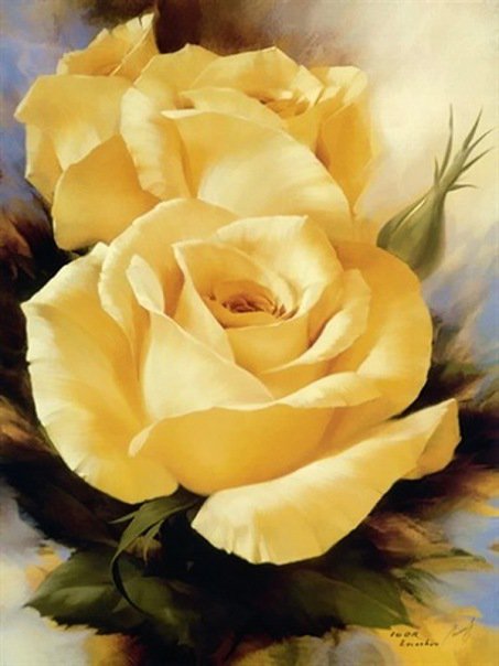 Чайные розы - букет, цветы - оригинал
