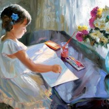 Схема вышивки «Художница2. Волегов.»