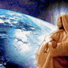 Схема вышивки «Иисус и земля!!!»