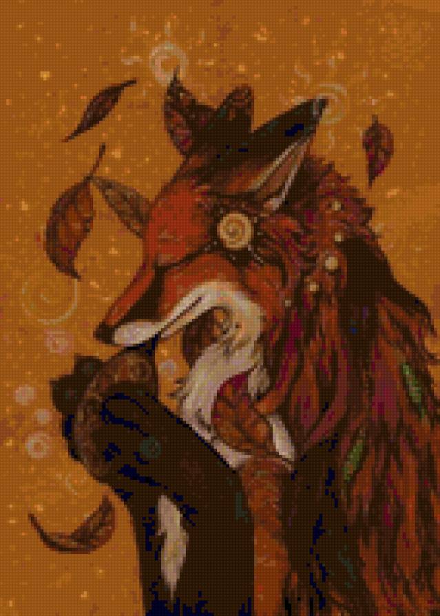 лиса - животные, фэнтези - предпросмотр