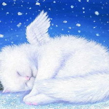 Оригинал схемы вышивки «Снежный кот» (№137476)