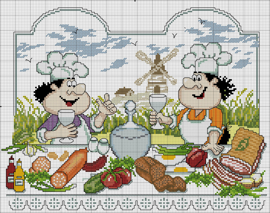 вышивка для кухни - оригинал