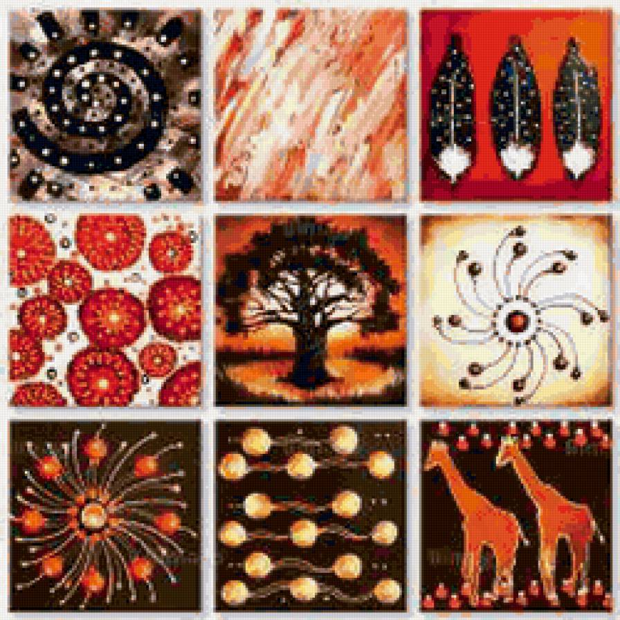 Этника - африка, подушка, узоры - предпросмотр