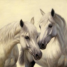 Оригинал схемы вышивки «белые кони» (№137839)