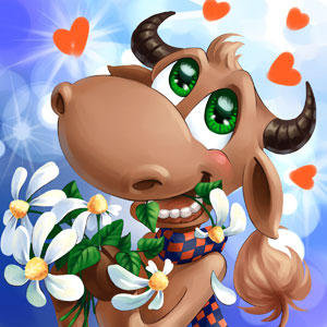 влюбленная коровка - корова - оригинал