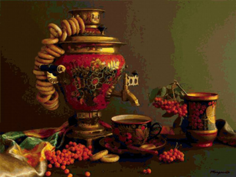 Почаевничаем! - чай, самовар, натюрморт - предпросмотр