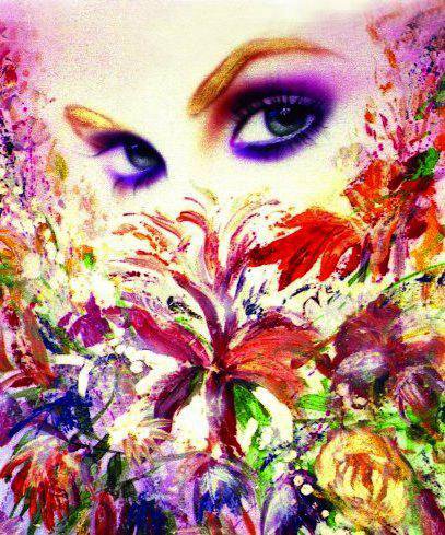 №138159 - глаза, цветы, девушка - оригинал