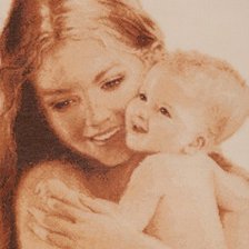Оригинал схемы вышивки «мать и дитя» (№138873)