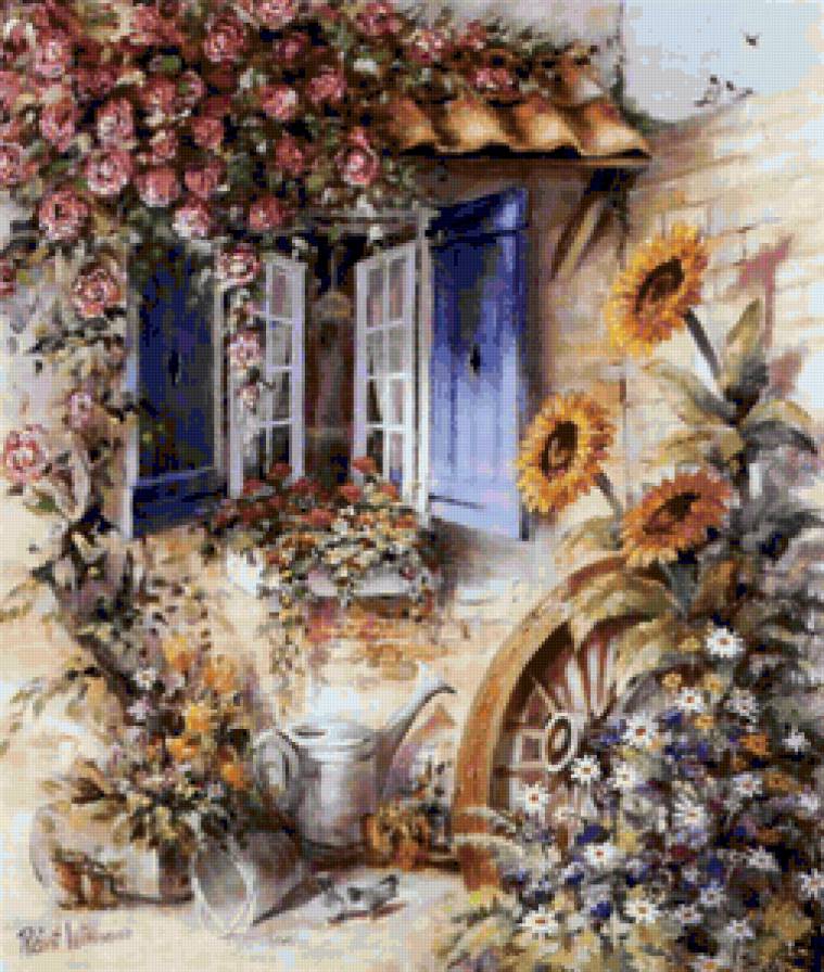 Уютный уголок - город, картина, улица - предпросмотр