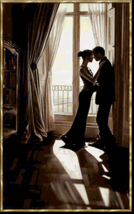 Любовь. картина Роба Хафферана - поцелуй, пара, любовь, моно - предпросмотр