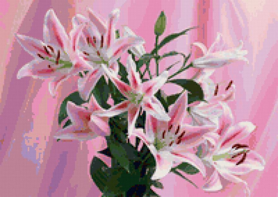 №139106 - цветы, лилии, букет - предпросмотр