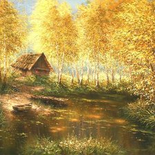 Схема вышивки «Осенний пейзаж»