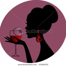 Схема вышивки «девушка с бокалом»